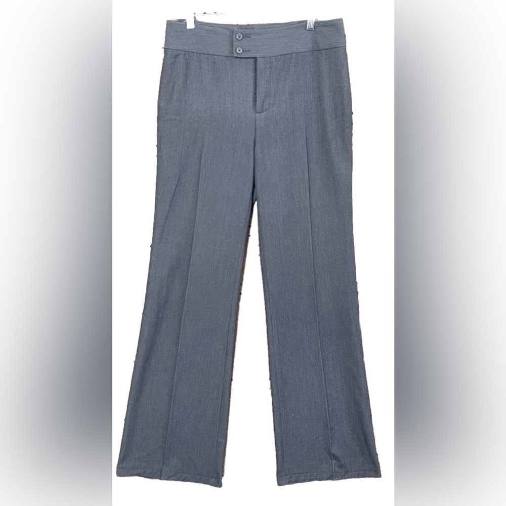 NYDJ Casual Dress Flat Front Pants Women's Size 10 Gray 32 X 34 High-rise Preppy